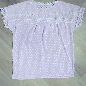 Lilac sheer top